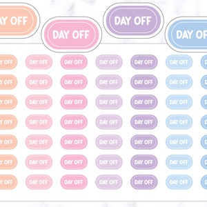 Dag vrij knop planner stickers | Dag vrij planner stickers | Me Time-sticker | Day Off-trackerstickers