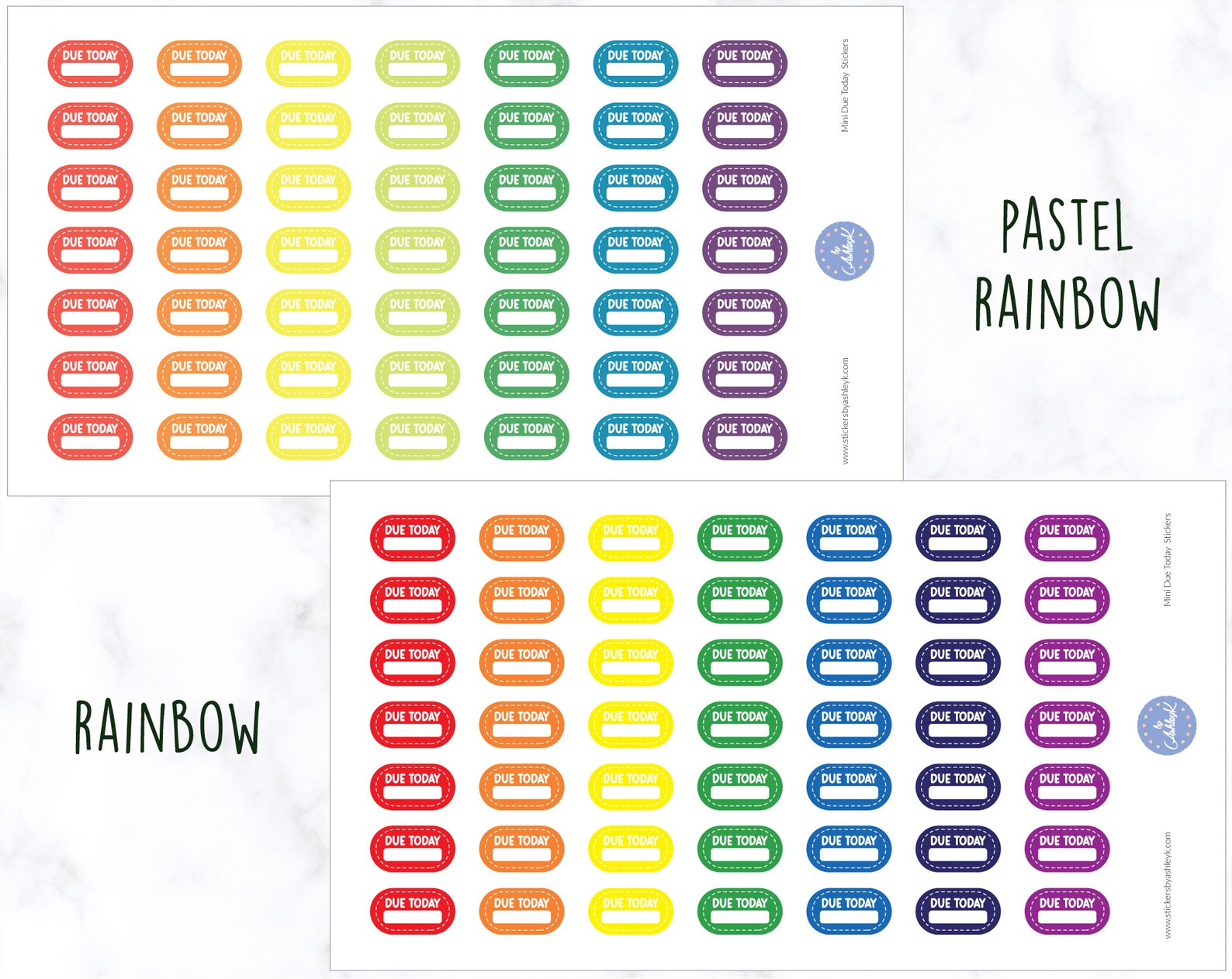 Mini Due Today Stickers | Due Today Planner Stickers | Bill Due ...