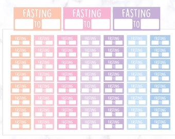 Mini vasten-tracker plannerstickers | Vastenstickers | Intermittent Fasting Tracker Planner | Stickers Gezondheidsplanner