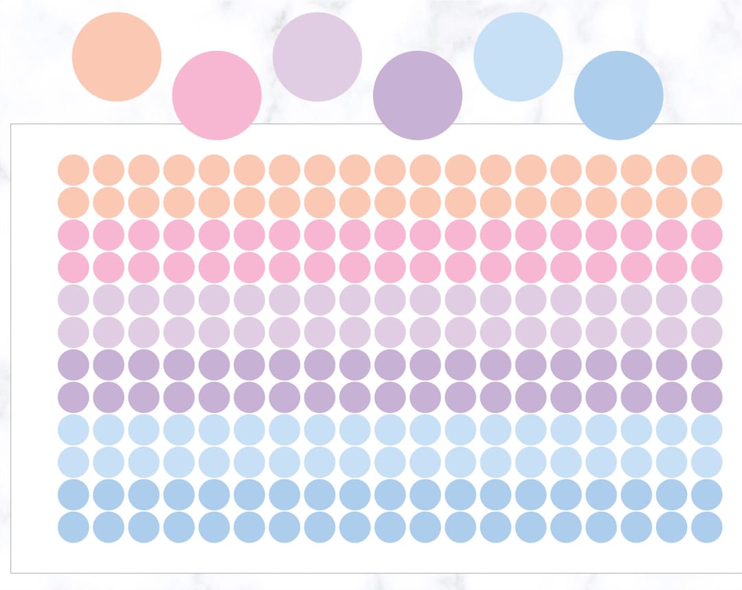 228 Mini Dot Stickers | Dot Planner Stickers | Planner Mini Dots ...