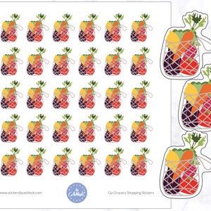 Go Grocery Shopping Planner Stickers | Grocery Shopping Sticker | Shopping Stickers | Grocery Planner Stickers | Vegetable Planner Stickers