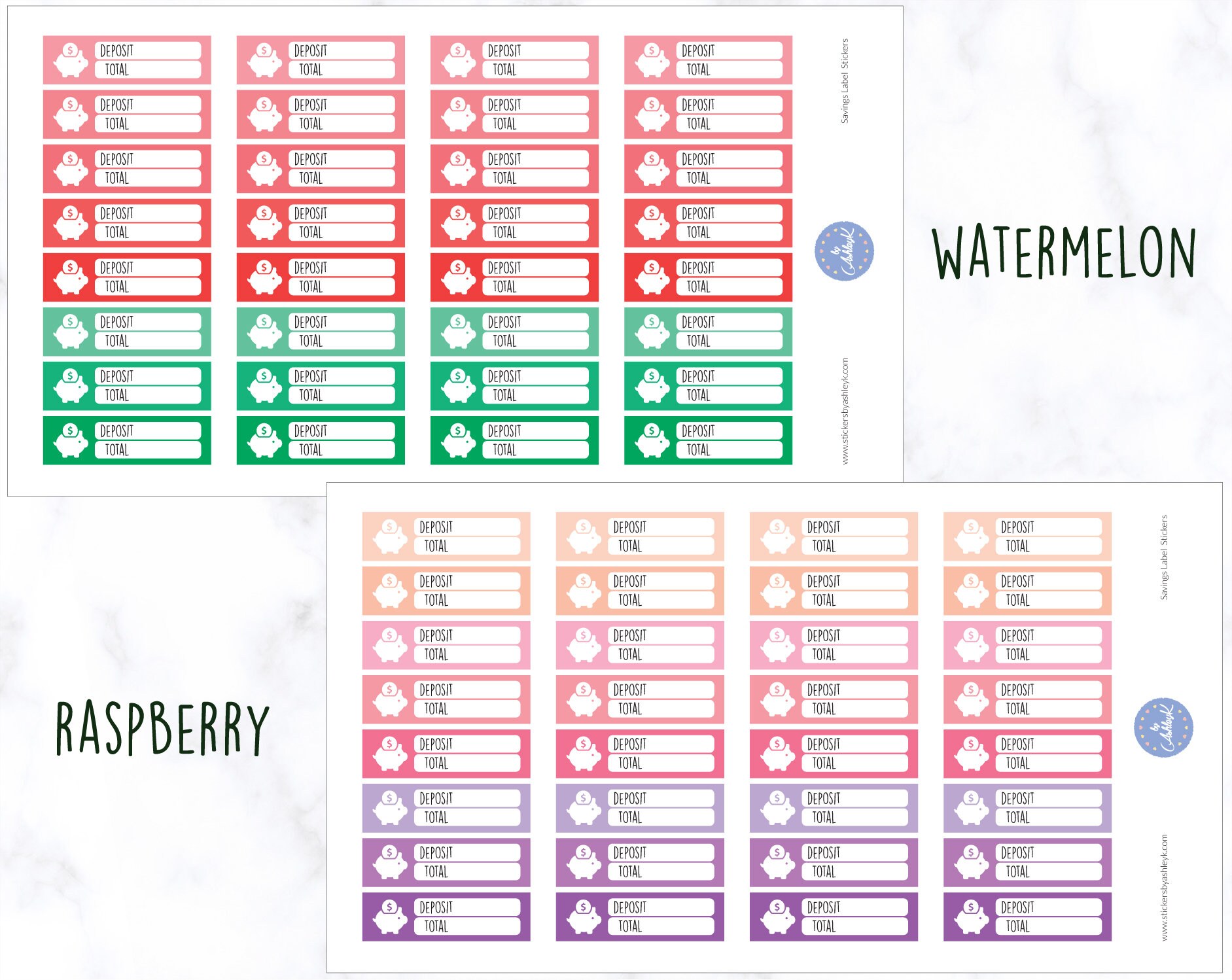 Savings Label Stickers | Saving Tracker Stickers | Savings Stickers ...