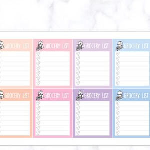 Emoticon Einkaufsliste Planer Aufkleber | Lebensmittelgeschäft Einkaufen Aufkleber | Shopping Checklist Aufkleber | Journal Aufkleber | Einkaufszettel-Sticker