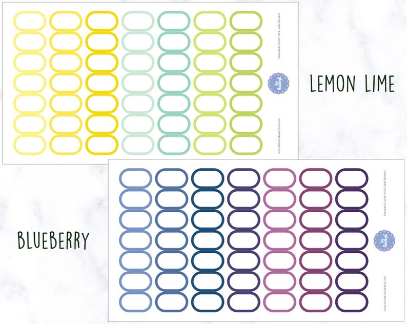 Rounded Corner Mini Label Planner Stickers | Label Stickers | Planner ...