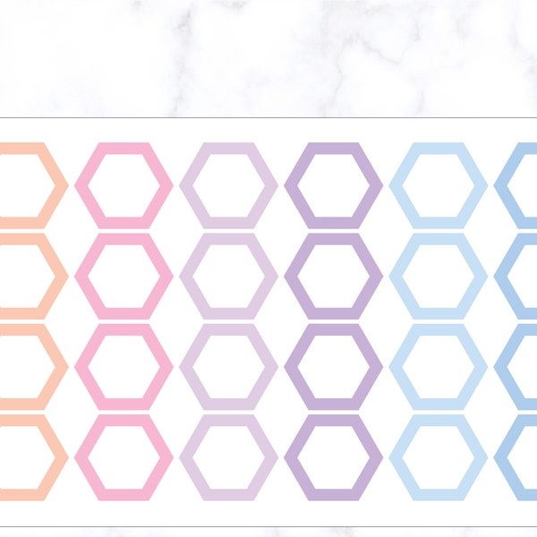 Hexagon Stickers - Etsy
