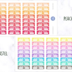 Planerare för fasteaktivitet | Fasteklistermärken | Planerare för periodisk fasta | Planerare för hälsa - Erin Condren Planner bild 3