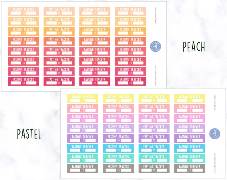 Planerare för fasteaktivitet | Fasteklistermärken | Planerare för periodisk fasta | Planerare för hälsa - Erin Condren Planner bild 3