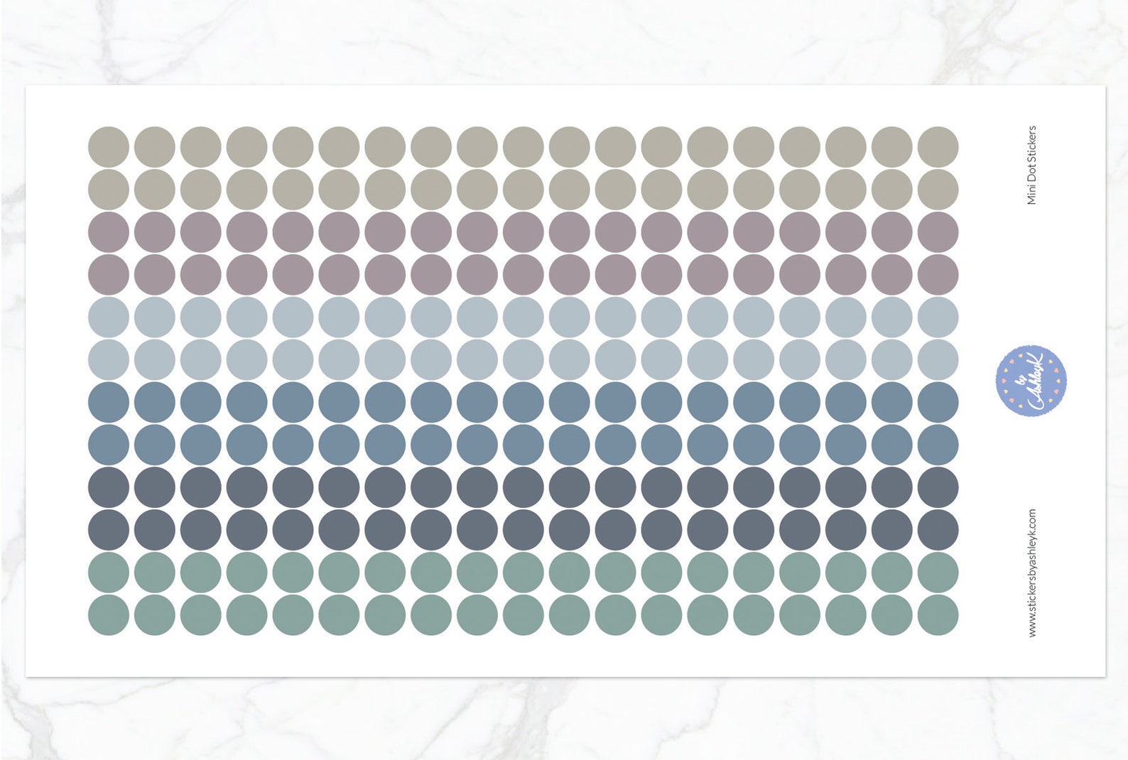 228 Neutral Mini Dot Stickers | Dot Planner Stickers | Planner Mini ...