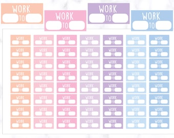 Mini werktracker plannerstickers | Werkplannerstickers | Werktrackingplannerstickers | Dagboekstickers | Erin Condren-stickers