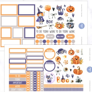 Adesivi per planner settimanale Hello Witch / Adesivi per planner settimanale Halloween / Adesivi decorativi per planner / Adesivi per planner Halloween
