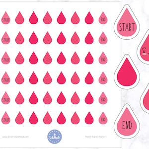 Adesivi per pianificatore del ciclo mestruale / Adesivi per il monitoraggio del ciclo mestruale / Adesivi a goccia di sangue / Mini adesivi per il ciclo mestruale / Adesivi per pianificatore / Adesivi per diario