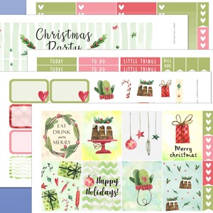 Weekpakket kerstfeest voor Erin Condren Planner | Leuke kerstplannerstickers | Weekpakket december | Weekpakket vrolijk kerstfeest