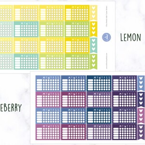 5 Row Weekly Habit Tracker Planner Stickers | Habit Tracker Stickers ...