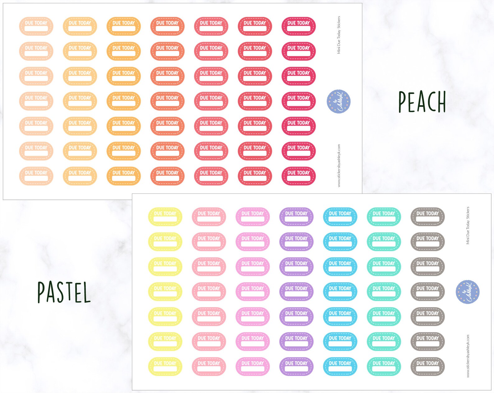 Mini Due Today Stickers | Due Today Planner Stickers | Bill Due ...