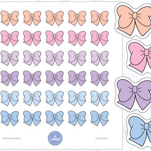 Naklejki Doodle Bow Planner | Naklejki Bow Planner | Naklejki Planner | Naklejki do dziennika | Naklejki do pamiętnika | Naklejki Cute Bow