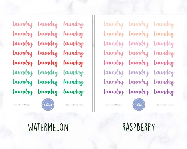 Laundry Lettering Planner Stickers | Laundry Planner Stickers | House ...