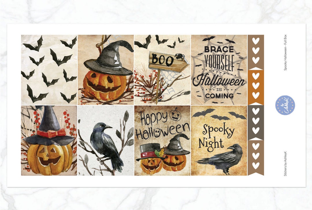 Spooky Halloween Weekly Kit for Erin Condren Vertical Horizontal ...