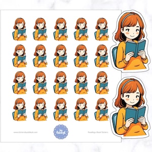 Pegatinas para leer un libro / Pegatinas para leer el tiempo / Pegatinas para el planificador de libros / Pegatinas para leer un libro / Pegatinas para el planificador / Pegatinas para el diario