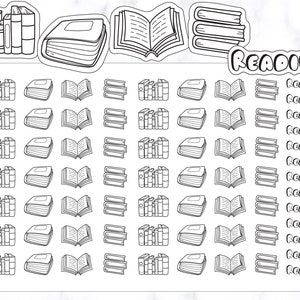 Pegatinas para planificador de libros / Pegatinas para lectura / Pegatinas para planificador de estudio / Pegatinas para tiempo personal / Pegatinas para leer libros / Pegatinas para tiempo de lectura