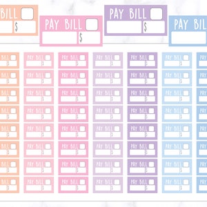Naklejki Mini Pay Bill Planner | Naklejki Bill Due | Naklejki Pay Bill | Naklejki Bill Due Tracker | Naklejka Money - Erin Condren Planner