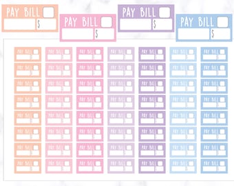 Mini Pay Bill Planner Stickers | Bill Due Stickers | Pay Bill Stickers | Bill Due Tracker Stickers | Money Sticker - Erin Condren Planner