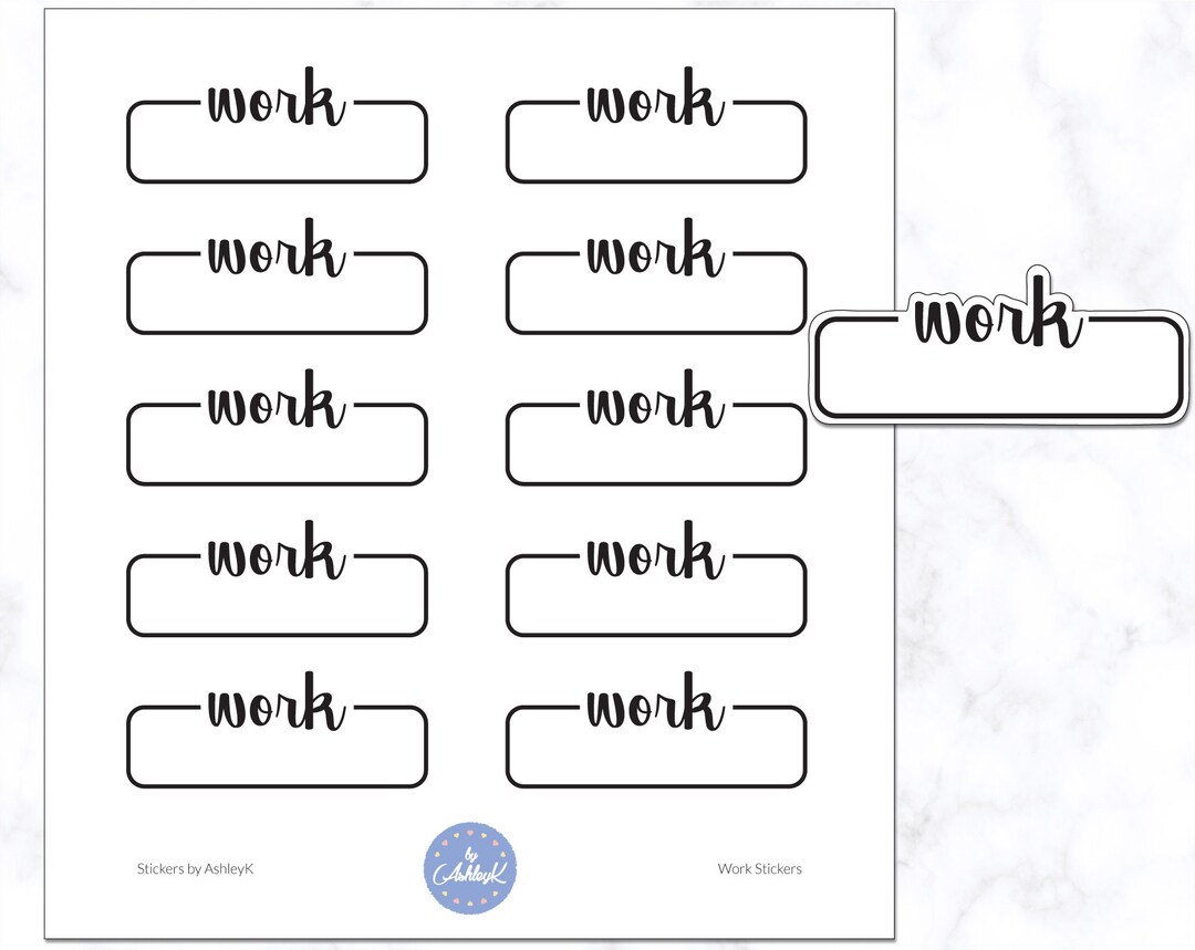 Work Method Stickers Work Planner Stickers | Work Tracker Stickers | Study Tracker Stickers ...