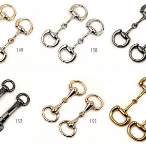 2 piezas de anilla de bocado para bocado de caballo, anillas desmontables, artesanía en cuero, calcomanías de enlace para herrajes de zapatos de cuero HG015