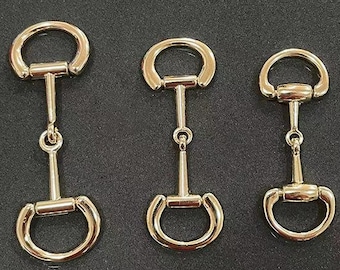 Horsebit Snaffle Bit Loop Ring, Listing is for One Piece, Leathercraft DIY supplies, Solid Metal Feeling, HG112