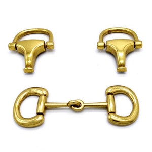 Herrajes para bolsa de arena chapados en oro antiguo, anilla para bocado de caballo, 8,4 x 3,0 cm, HG111