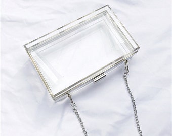 transparent box clutch