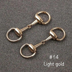 2pcs1 Pair Horsebit snaffle Bit Loop Ring, Leathercraft, leather shoes hardware link decals, HG001 image 5