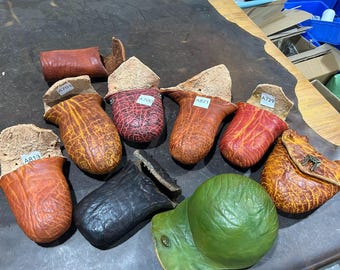 Unifinished Bull Scrotum Egg Leather Pouch for Bag DIY Designers – Unique Waist Bag or Storage Pouch, DIY Craft Project