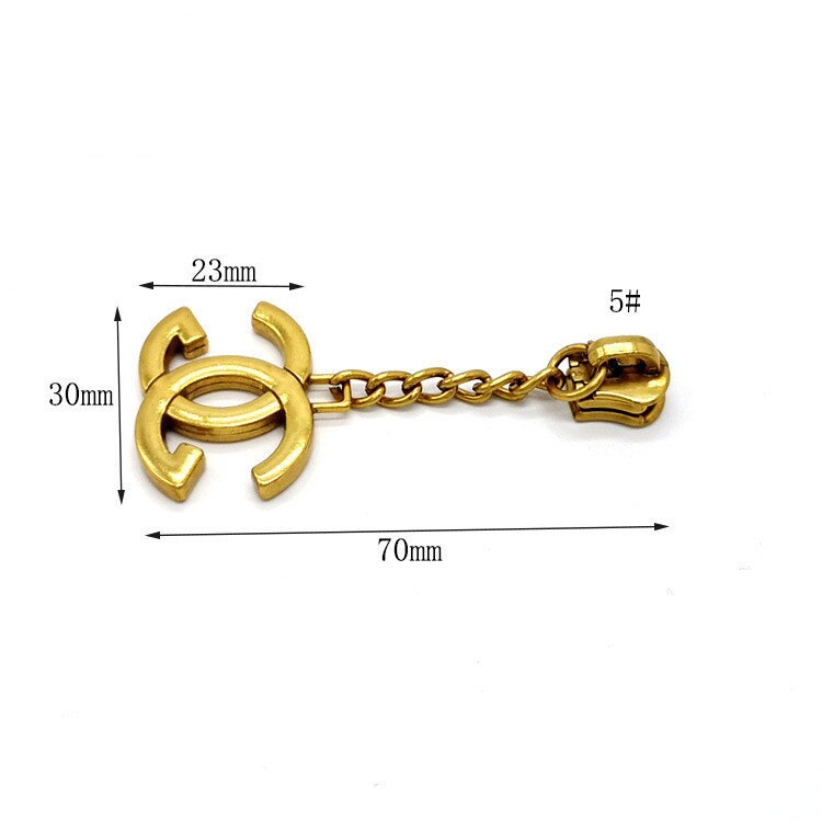 10pcs Antique Gold Finish Size 5 Zipper Pulls with chain Etsy