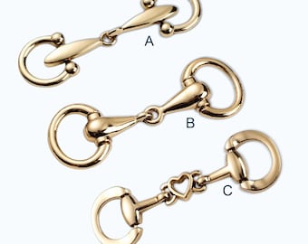2pcs (1 Pair) Horsebit Snaffle Bit Loop Ring, Leathercraft, Shoes Hardware Link Decors, HG023
