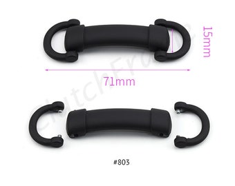 1 Pair Horsebit Snaffle Bit, Black, Total L7.1cm, Loop Inner Dia. 1.5cm, Leathercraft, Loafer Moccasins Leather Shoes Hardware Decals HG012C