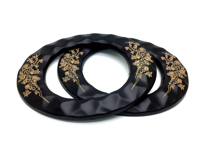 15.5cm x 12.5cm Oval plastic bag handle One pair DIY purse Etsy