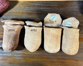Unifinished Bull Scrotum Egg Leather Pouch for Bag DIY Designers – Unique Waist Bag or Storage Pouch, DIY Craft Project