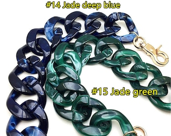 Acrylic tile chain for purse / clutch / small bag, Tile size 4.0cm x 3.5cm, Clasp Style is Sent Randomly as Stock Available, PB11B