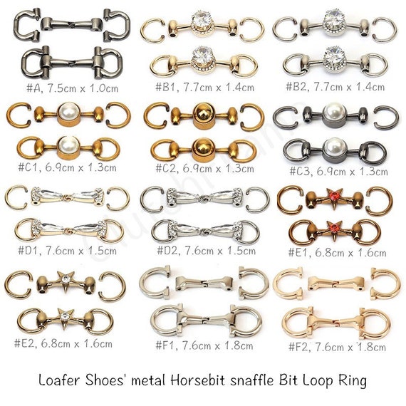 One Pair Horsebit Snaffle Bit Loop Ring Leathercraft Loafer | Etsy