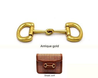Horsebit Snaffle Bit Loop Ring , Leathercraft DIY supplies, Solid Metal Feeling, HG111A