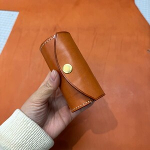 Astuccio in pelle fatto a mano per noci da collezione, portafoglio multiuso con 2 scomparti per monete, gioielli, auricolari e piccoli tesori