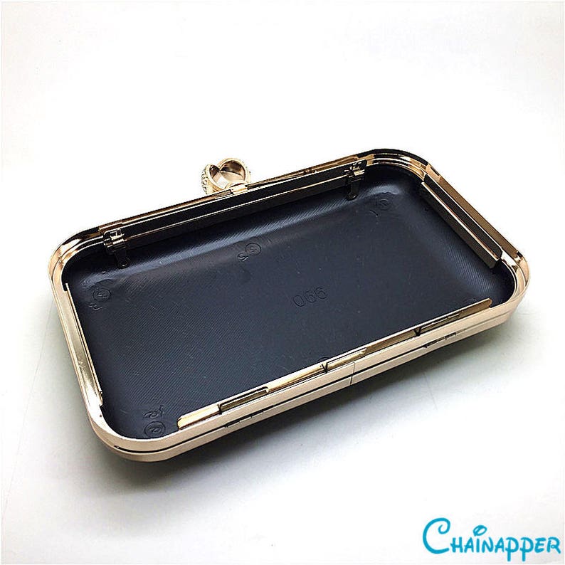 8 x 4 box clutch frame with plastic covers for clutch designer XL42B 20 x 11cm iphone7