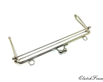 50% OFF 8 inches / 20cm Metal cord purse frame with horizontal bars for hooking up, BA009