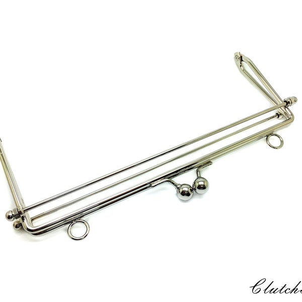 50% OFF 8 inches / 20cm Metal cord purse frame with horizontal bars for hooking up, BA009