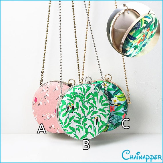 Flat round box clutch purse DIY kit 7 x 7 clutch Etsy