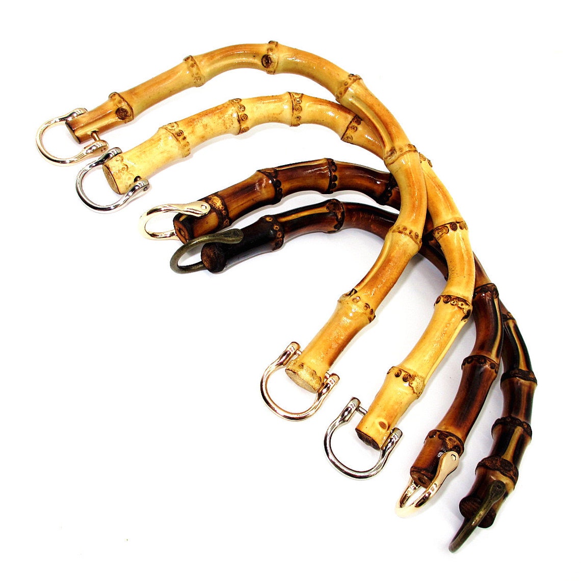 Outer 17cm X 14cm Bamboo Bag Handle With D Buckles One Pair Etsy