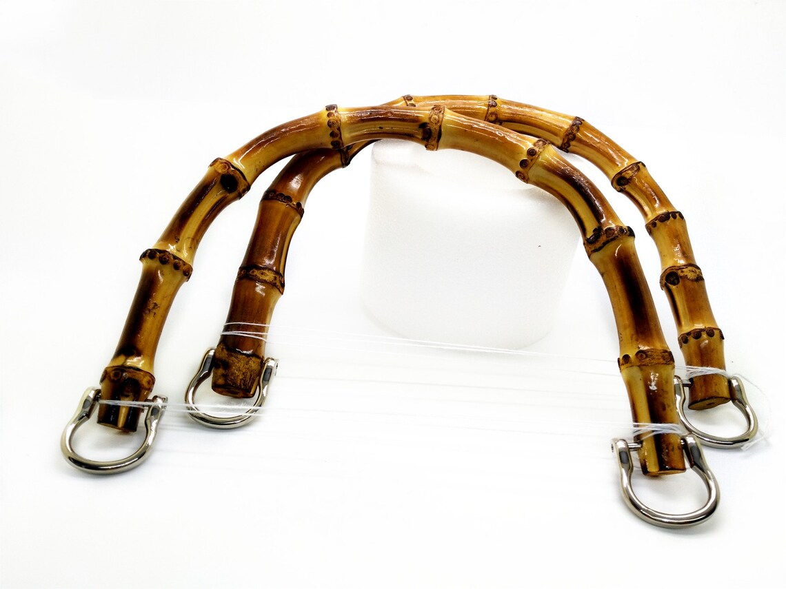 Outer 17cm X 14cm Bamboo Bag Handle With D Buckles One Pair Etsy