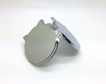 pocket mirror DIY kit 5pcslot 8.0cm metal box mirror HF006w 3