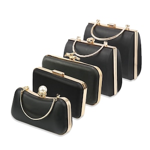 Metal Frame with Separated Plastic Clamshells for DIY Making Minaudière Hard Clutch Purse Bag