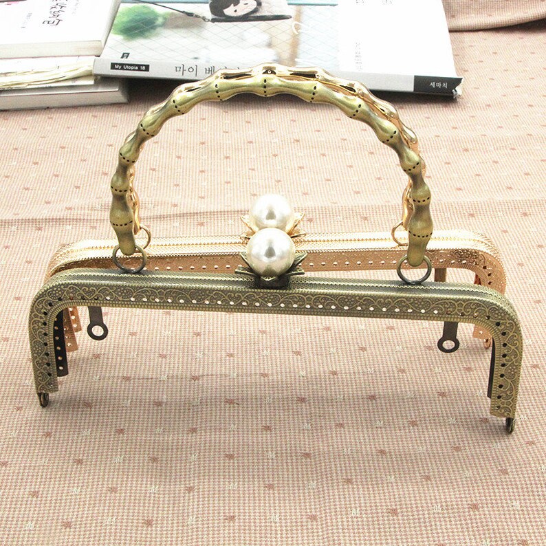 20 X 6.5cm Sew on Bag Metal Frame With 11cm Handle Embossed Etsy